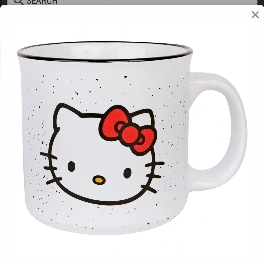 HELLO KITTY FACE 20OZ CERAMIC CAMPER MUG.  Excellent condition.